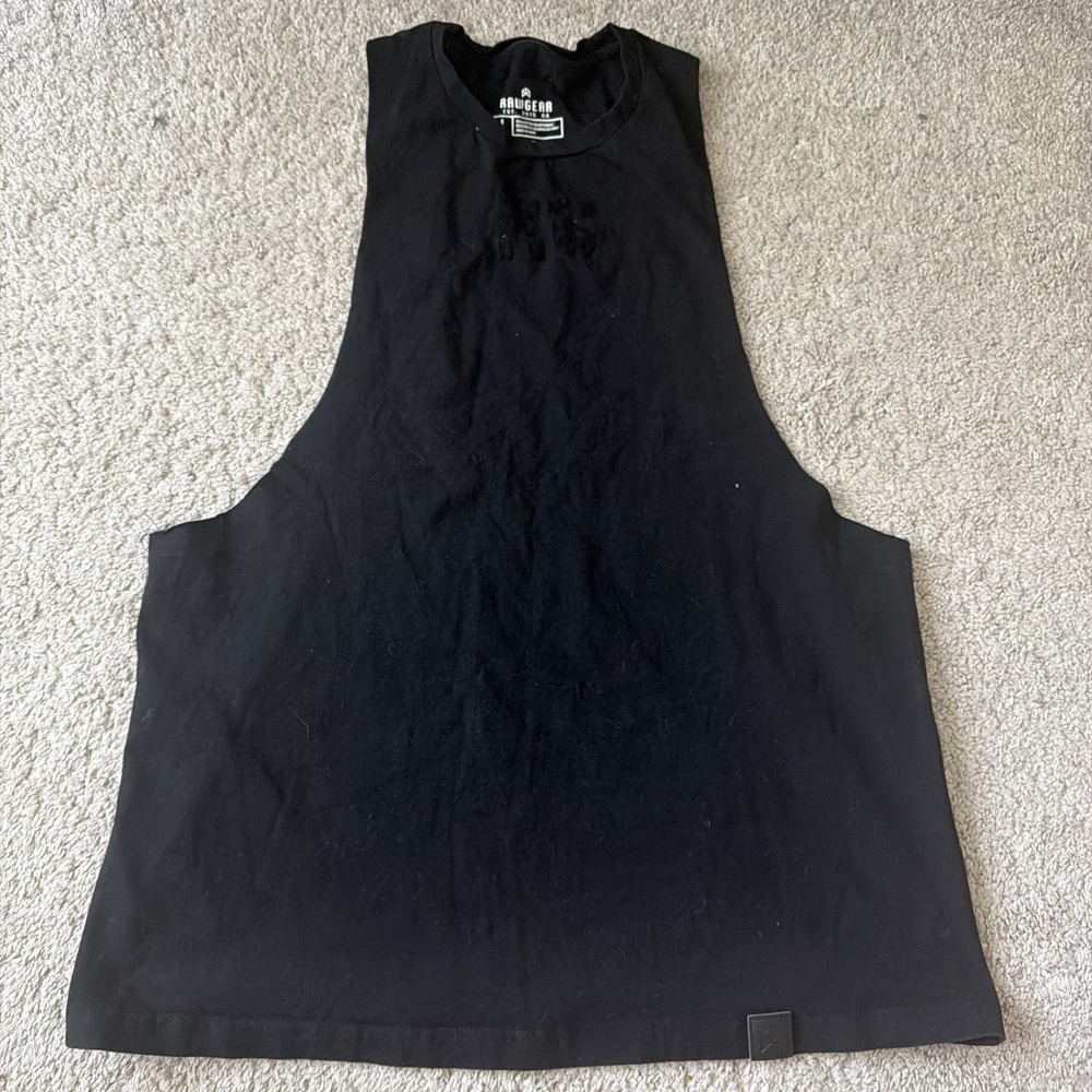 RawGear Bradley Martyn Mens Muscle Tank Crew Neck Sleeveless Logo Black Large